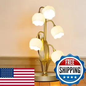 B0DQSJ5CPT WERFOP Flower Table Lamp Lily Valley Bedside Mod