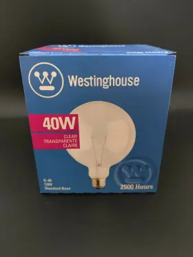 03101 WESTINGHOUSE Globe Light Bulb Base #2