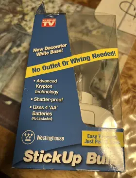 097298020919 WESTINGHOUSE Tv Closet Wall Stickup Bulb Light #2