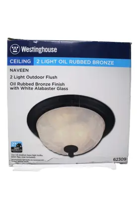 649275410239 WESTINGHOUSE Light Flush Oil Alabaster Glass