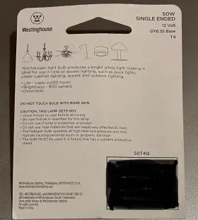 0473500 WESTINGHOUSE LIGHTING Voltage Pin Base #2