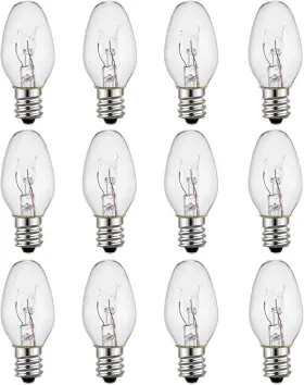 751433416141 WOKHOK Night Light Bulb Candelabra Base Glass