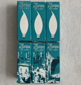 1740KF ZAMPA SILVER Frosted Candelabra Light Bulbs