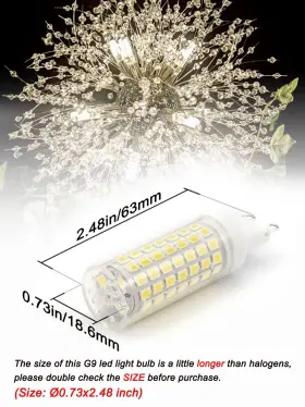 614234586294 ZIOMITUS Flicker Led Bulbs Dimmable Halogen #3