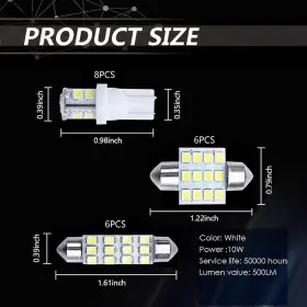ZA143 ZKFAR Luces Led Para Interior Carro Coche Luz Del Placa #2