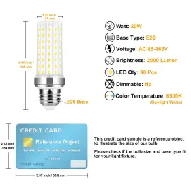 793288198889 ZRABE Led Light Bulbdaylight Bulbs Equiv #2