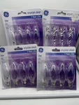 (4) Ge Candelabra 16 Bulbs Crystal Clear Ca 25w 220 Lumen 4 Perpack Combineship. Fixed Price $23.24.