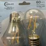 Tesler Filament Led Light Bulbs E26 Base 60w 5.5w Clear Replacement New. Fixed Price $14.00.