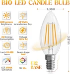 E12 Candelabra Bulb 40 Watt Equivalent, Led Non-dimmable Chandelier .... Fixed Price $28.95.