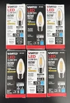 (6 Pack) Satco 5.5w B11 Led 2700k Medium Base Dimmable 60w Equivalent S21290. Fixed Price $34.99.