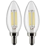 2 Pack Satco S21827 Led Filament 120v 5.5w =60w B11 Candelabra E12 Clear 2700k. Fixed Price $11.95.