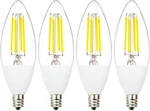 Jaspertronics Dusk To Dawn B11 Led Candelabra Bulbs, 5000k, 4w E12 Base 4 Pack. Fixed Price $19.99.