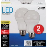 Feit Electric 5000k Daylight Led A19 Light Bulbs 2 Pack 100w Equivalent 15w. Fixed Price $11.39.