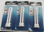 Rayovac Fluorescent Bulb 9w Lanterns Light 60v 0.15a 9 Watt F9w-1e Lot Of 3. Fixed Price $37.50.