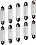 12v 5w 10 Pack Sv8.5-8 T3.25 Halogen Festoon Bulb Fits 38mm Base Size: 10*38mm. Fixed Price $21.74.