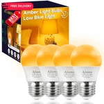Ajuns Amber Sleep Light Bulb Dimmable, Blue Blocking, A15 E26. Fixed Price $23.99.