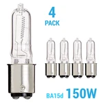 4 Pack Satco S3122 S3489 150q/cl/dc 150w Watt Clear T4 Dc Bayonet Ba15d Base. Fixed Price $13.65.