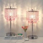 Boncoo Pink Crystal Lamps, Touch Control Table Lamp With Dual Usb Cha.... Fixed Price $97.10.