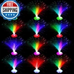 Retisee 12 Pcs Fiber Optic Lamp Multicolored Centerpiece Lights Battery Powered. Fixed Price $43.68.