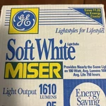 8 Ge Miser Light Bulbs Soft White 95 2 X 4 Packs. Fixed Price $30.00.