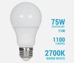 11w=75w Dimmable 1100 Lum A19 Led 27k Warm White E26 Base Light Bulb L75a19d2527. Fixed Price $7.95.