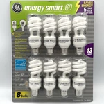 New Ge Energy Smart Cfl Fluorescent Spiral Light Bulbs (replaces 60 Watt) 8-pack. Fixed Price $33.24.