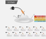 Commercial Electric 5/6" Led Recessed Retrofit Light Trim, Selectable Cct 12-pk. Fixed Price $61.59.