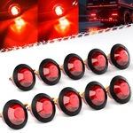 Bjz 3/4" Strobe+marker Dual Function Red Round Trailer Led Side Clearance Tai.... Fixed Price $28.70.