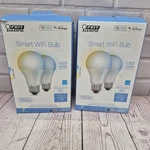 Feit Electric 60w A19 Tunable Smart Led Light Bulbs Alexa, Google Lot Of 2 Boxes. Fixed Price $18.95.
