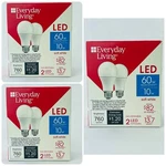 Lot Of 3 Everyday Living 2 Led A19 Bulbs 60w Replacement* 10w 760 Lumens New. Fixed Price $12.88.