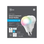(3 Bulbs)ge Lighting Cync Smart Led Light Bulbs, Color Changing, Bluetooth And. Fixed Price $19.77.