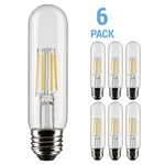 6 Pack Satco Led Filament 120v 5.5w 40w Dimmable T10 Medium E26 4000k Cool White. Fixed Price $25.50.
