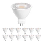 Geplad 12 Pack Mr16 Led Bulb 50w Halogen Equivalent, 5w 2700k Warm White, 450 Lu. Fixed Price $28.44.