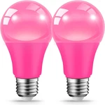 Jaheks Led Pink Light Bulbs For Outdoor Indoor, 9w(60w Equivalent) E26 Base. Fixed Price $15.64.