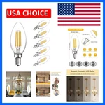 Warm 3000k E12 Candelabra Bulbs - 6w Led Filament Light, Dimmable & Eco-friendly. Fixed Price $24.79.