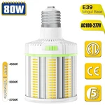 Led Corn Light 80w Commercial Parking Lot Warehouse Lighting 4500k/5000k/5700k. Fixed Price $48.06.