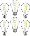 Satco S12409 - 5 Watt Led A19 Clear Bulbs 3000k 120 Volt (6 Pack). Fixed Price $29.70.