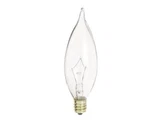 60 Clear Chandelier Night Light Bulb Candle Base Turn Tip Shape. Fixed Price $5.95.