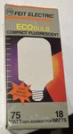 Feit Esl18 18-watt Compact Fluorescent Table Lamp Light Bulb 18 W75 W Replace. Fixed Price $5.00.