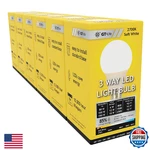 Gt-lite 150w Equivalent 3 Way Led Light Bulbs 6 Pack, 2700k Soft White, A19, E26. Fixed Price $51.78.
