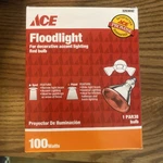 Ace 100w Floodlight Red Decorative Accent Lighting Par38 Bulb #3203692 Nip New. Fixed Price $10.95.