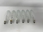 5x Sylvania 40w Clear Crystal Quilted Light Bulbs Candelabra Base B10 Torpedotip. Fixed Price $24.99.