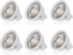 6 Pack Led Mr16 3.5w 12v 20w Halogen Replacement Bulbs Gu5.3 Bi-pin 5000k. Fixed Price $18.95.