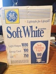 Vintage Ge Soft White 100 Watt Light Bulbs 4-bulb Pack Nos. Fixed Price $23.99.