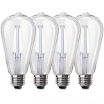 Feit 60w St19 Dimmable Clear Glass Vintage Edison Led Light Bulb Daylight 4 Pack. Fixed Price $13.15.