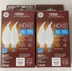 Ge Relax Led Soft White 60w 5.5w 500 Lumens Frosted Finish Dimmable Lot Of 2 Pks. Fixed Price $16.95.