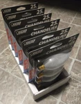 (6pk) Feit Candelabra E12 Bulbs 25 Watt 4pk Frost Flame Tip Decor Chandelier. Fixed Price $14.99.