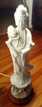 Antique 20" High Asian Goddess/geisha Porcelain Table Lamp (no Bulb Or Shade). Fixed Price $39.99.