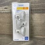 3 Ge Basic 50w Eq 6w Soft White Dimmable Led Light Bulb Indoor Floodlight Gu10. Fixed Price $13.49.