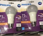 ( 2 Pack) Philips 75w Equivalent Led Soft White A21 Dimmable Light Bulb New. Fixed Price $14.95.